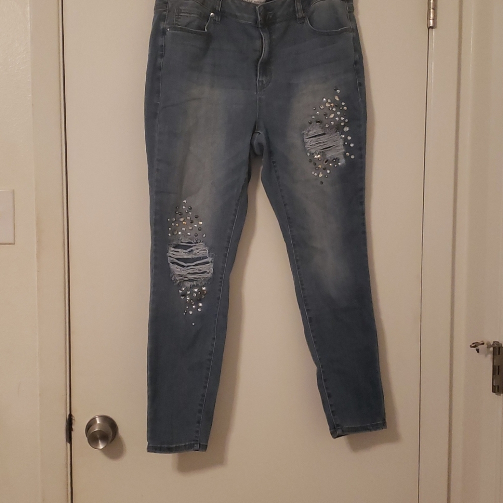Lane Bryant embellished jeans